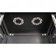 Шкаф 19" телекоммуникационный настенный,  18U 901x600х450 мм, дверь металл, черный